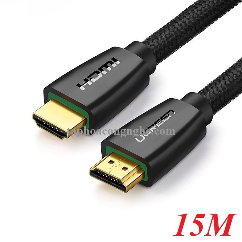 Ugreen 40416 15M màu Đen Cáp tín hiệu HDMI chuẩn 2.0 hỗ trợ phân giải 4K HD118 30040416